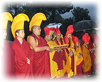 Red Crown Ceremony concluding the 10 Days Grand Puja, Palpung Sherabling, 01/17/06